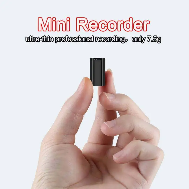 16/32GB Digital Dictaphone Audio Voice HD Noise Reduce Recorder MP3 Player Recording WAV Smallest Mini USB Pen Voice Activated