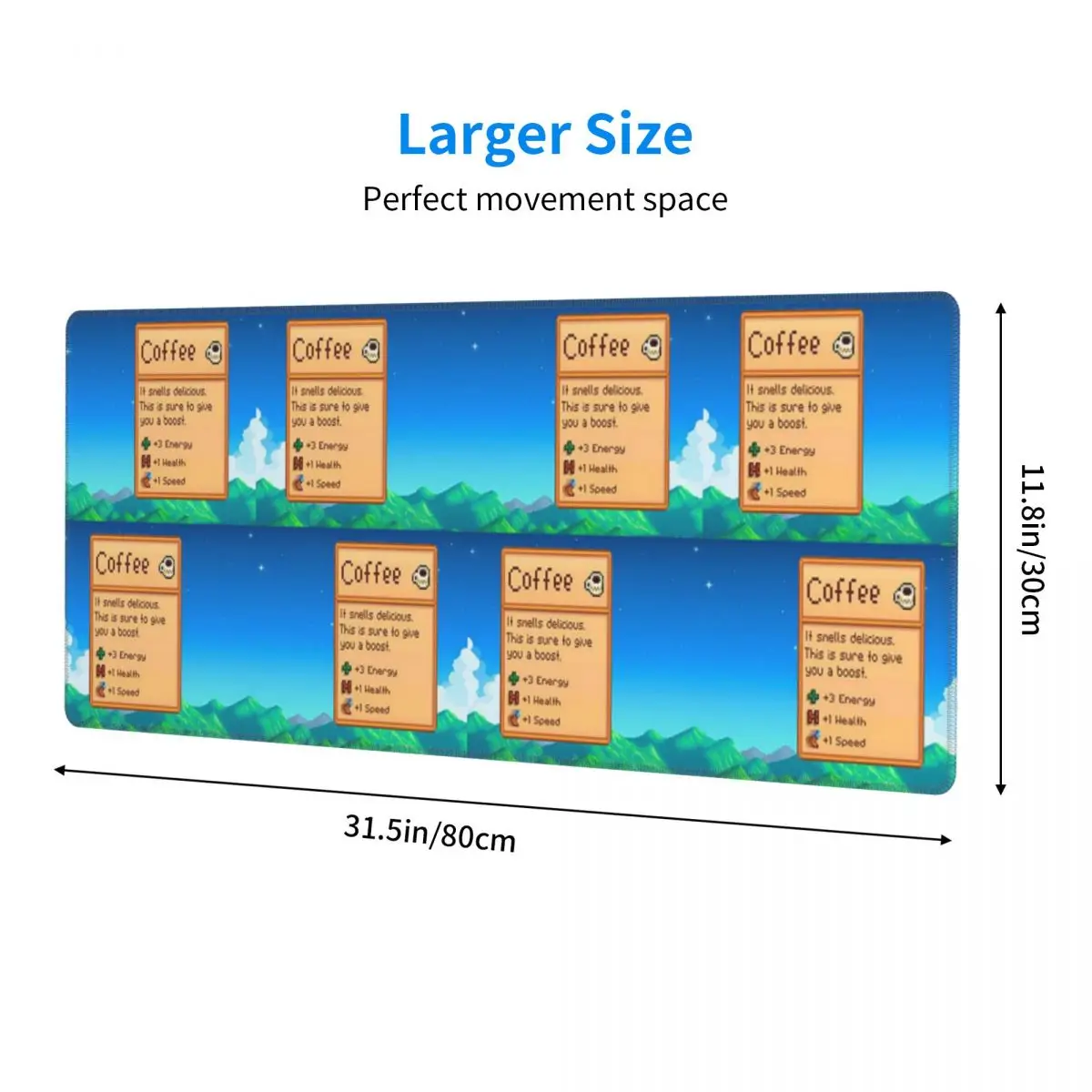 Large Mouse Pad Stardew Valley Coffee Classic Gamer PC Laptop Mats Keyboard Carpet Computer Gaming Office Accessories Desk Mat