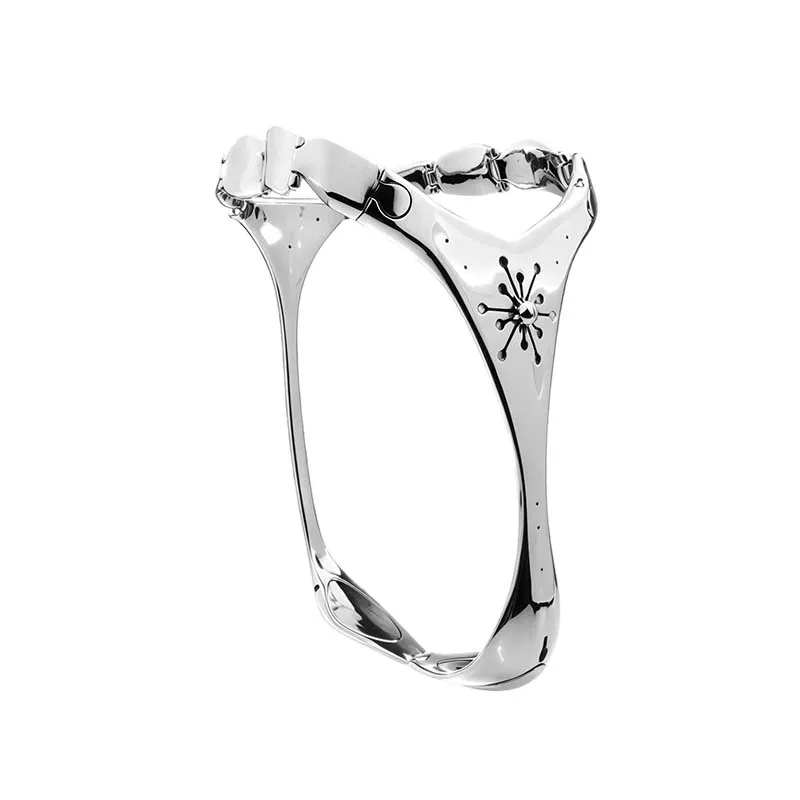 Flower Shadow Stainless  steel chastity belt BL-19