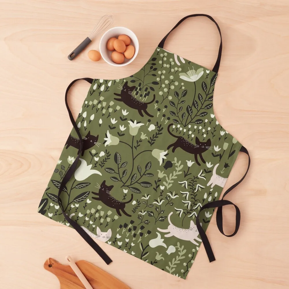 

Cats in the Garden Pattern Apron Kitchen Items For Home Kitchen For Man Kitchen And Home Items Household Items Apron