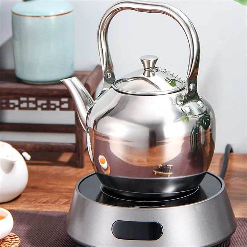 1.2L/1.5L/2L/3L/4L Stainless Steel Kettle Household Water Boiler Large Capacity Tea Heating Pot Camping Home-appliance