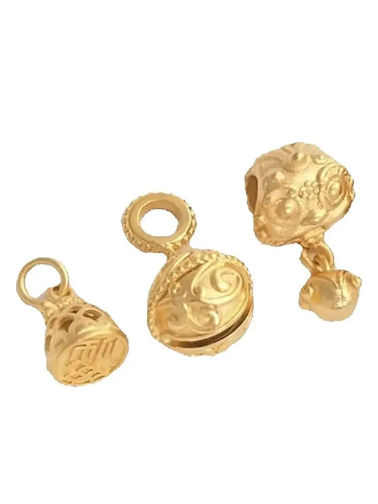 Vietnam's Sha Jin Swallowing Gold Beast Bell Pendant Sounds Awakening Lion Hand Rope Necklace DIY Handmade High Grade Pendant