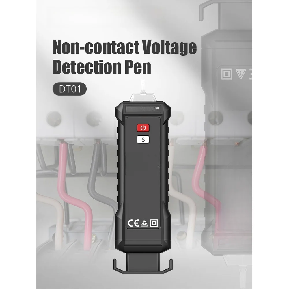 DT01 AC Voltage Tester Pen with Ergonomic Grip Sound Light Notification CAT III 600V Safety Standard Compliant