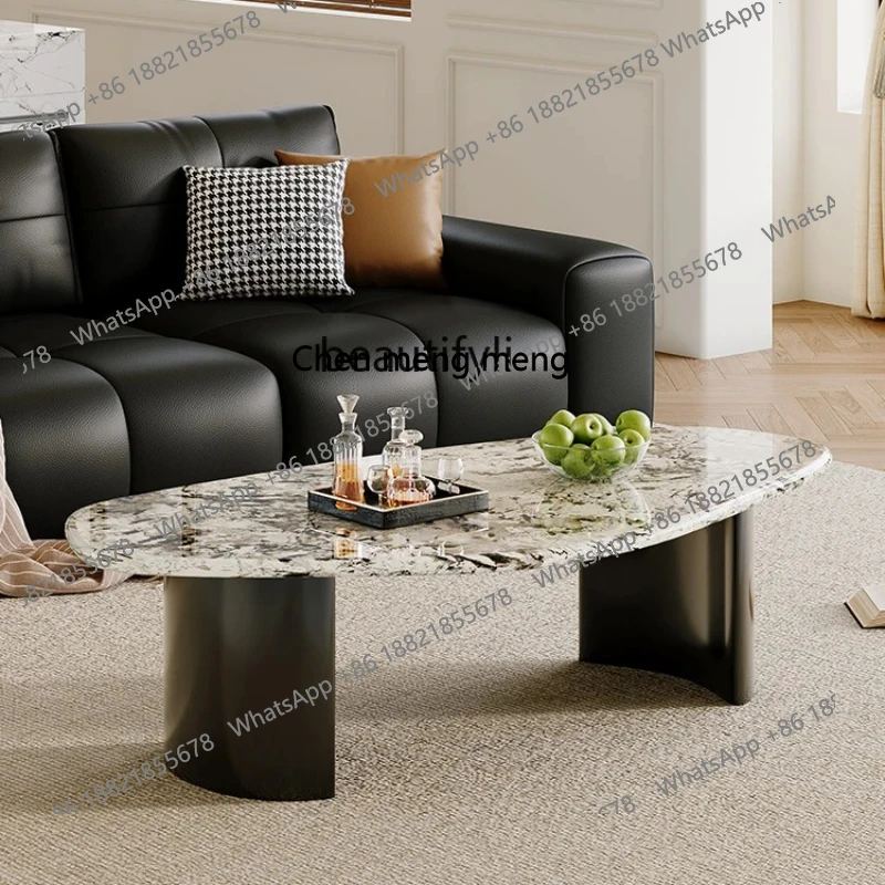 

X Light luxury living room, luxury stone coffee table home designer creative irregular special-shaped coffee table