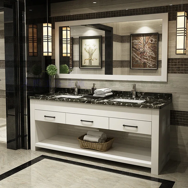 Nordic Bathroom Cabinet Pieces Of Bathroom Furniture Modern Floor-to-ceiling Toilet Wash Face Hand Wash Basin Cabinet