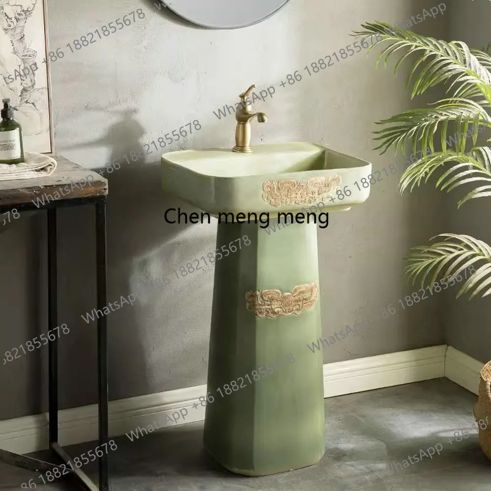  Sink Assembly Ceramic Single Hole Rectangular 12l  Bathroom Garden Pedestal Sink Wash Basin Kitchen Sinks Best Sell