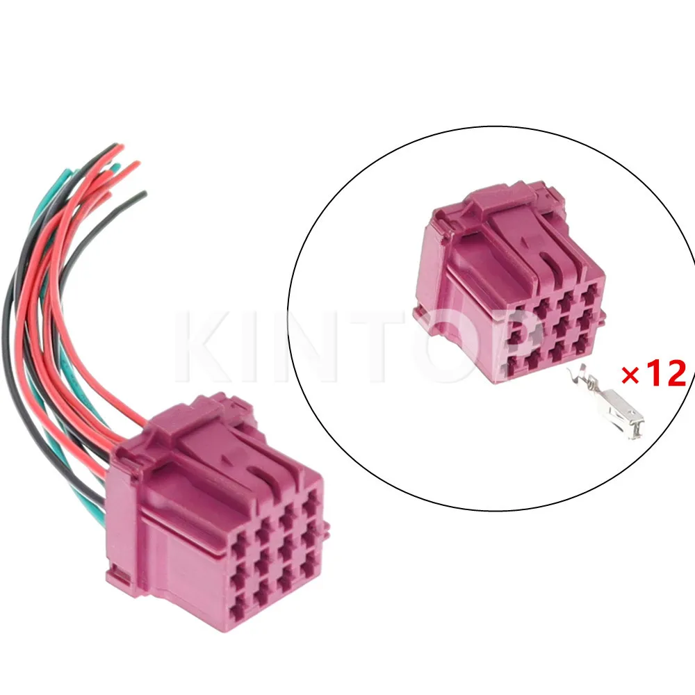 1 Set 12 Pins 3.5 Series Car Wire Plug AC Assembly 5-968972-1 Auto Headlight Plastic Housing Unsealed Socket Electrical Plug