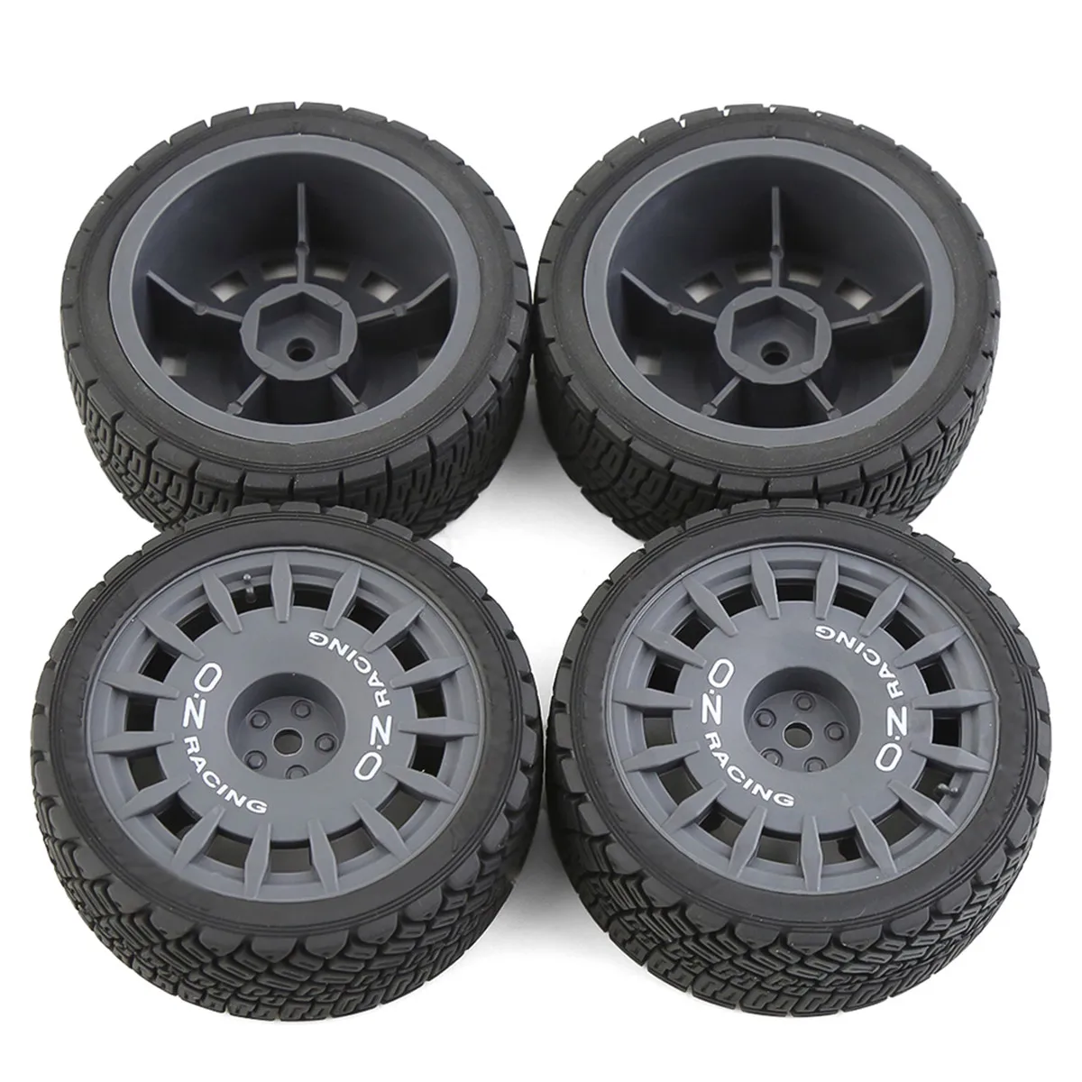 1/10 RC Rally Car Tires On Road Tyres 12mm Hex Plastic Wheels Rims for 1/10 Scale Racing Car Tamiya TT01 TT02 XV01 TA06 PTG2