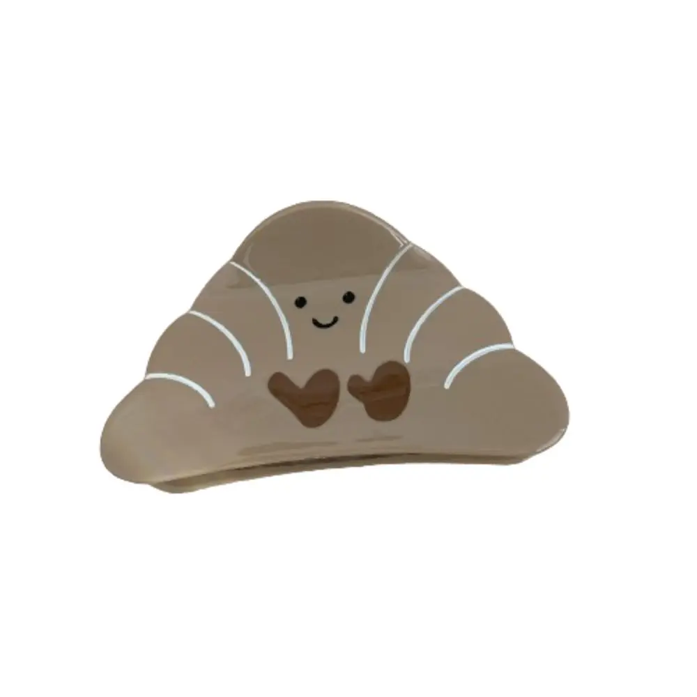 Cartoon Acetic Acid Grab Clip Acetic Acid Simulation Bread Bread Shape Hair Claw Headdress Ponytail Holder Croissant Claw Clip