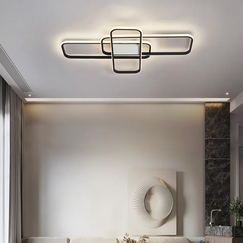 

Gold/Black minimalism Led Chandelier For Livingroom Bedroom lustre indoor lighting Nordic Modern Chandelier Led ceiling light