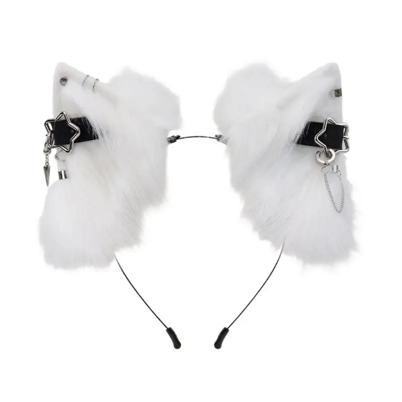 A52E Stylish Furry Cats Ears for Cosplay and Fun Dress Furry Headpiece Anime Ear