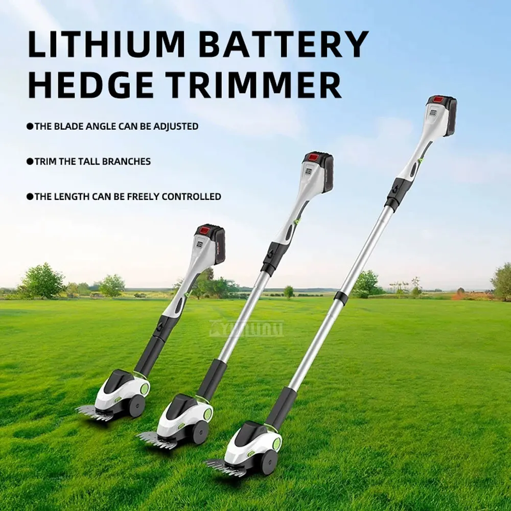 Landscape Trimmer, High-Reach Trimmer, Electric Hedge Trimmer, Handheld Hedge Shears, Rechargeable Trimmer, Gardening Pruner
