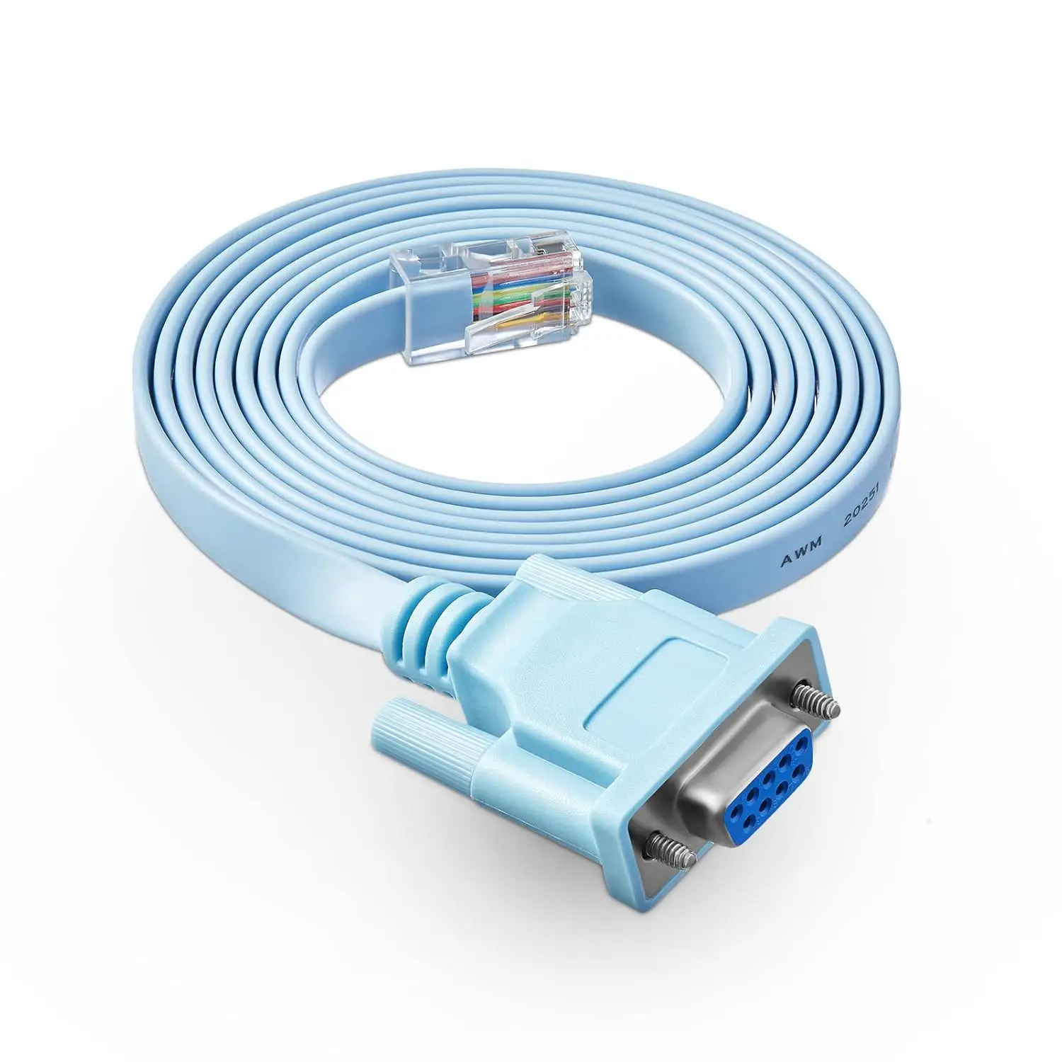 RJ45 to DB9 Console Cable 1.5m RS232 to RJ45 Console Cables Serial Port Management Adapter Compatible with Cisco Router Switch