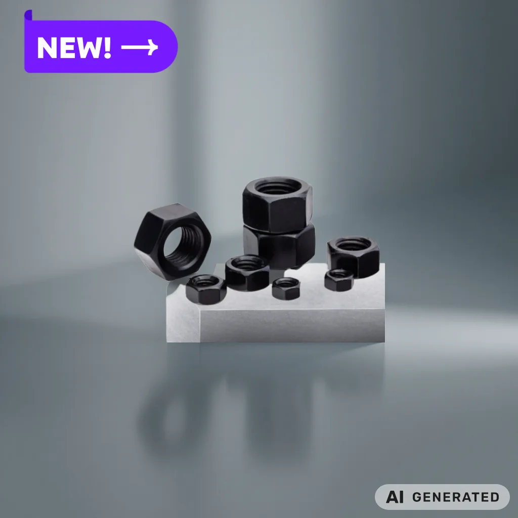 1/50pcs M1.4 M1.6 M2 M2.5 2.6M3 M3.5 M4 M5 M6 M8 M10 M12 M14 M16 M20 M22 M24 DIN934 Black Grade 8.8 Carbon Steel Hex Hexagon Nut
