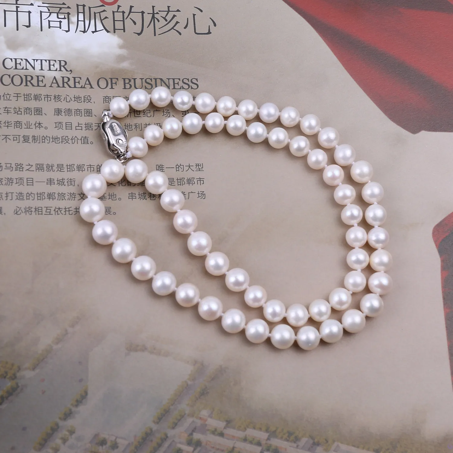 hot AAAA Japan Akoya 6-7mm 7-8mm 8-9mm 9-10mm  White Japanese Akoya Pearl Necklace 18 inches 925s