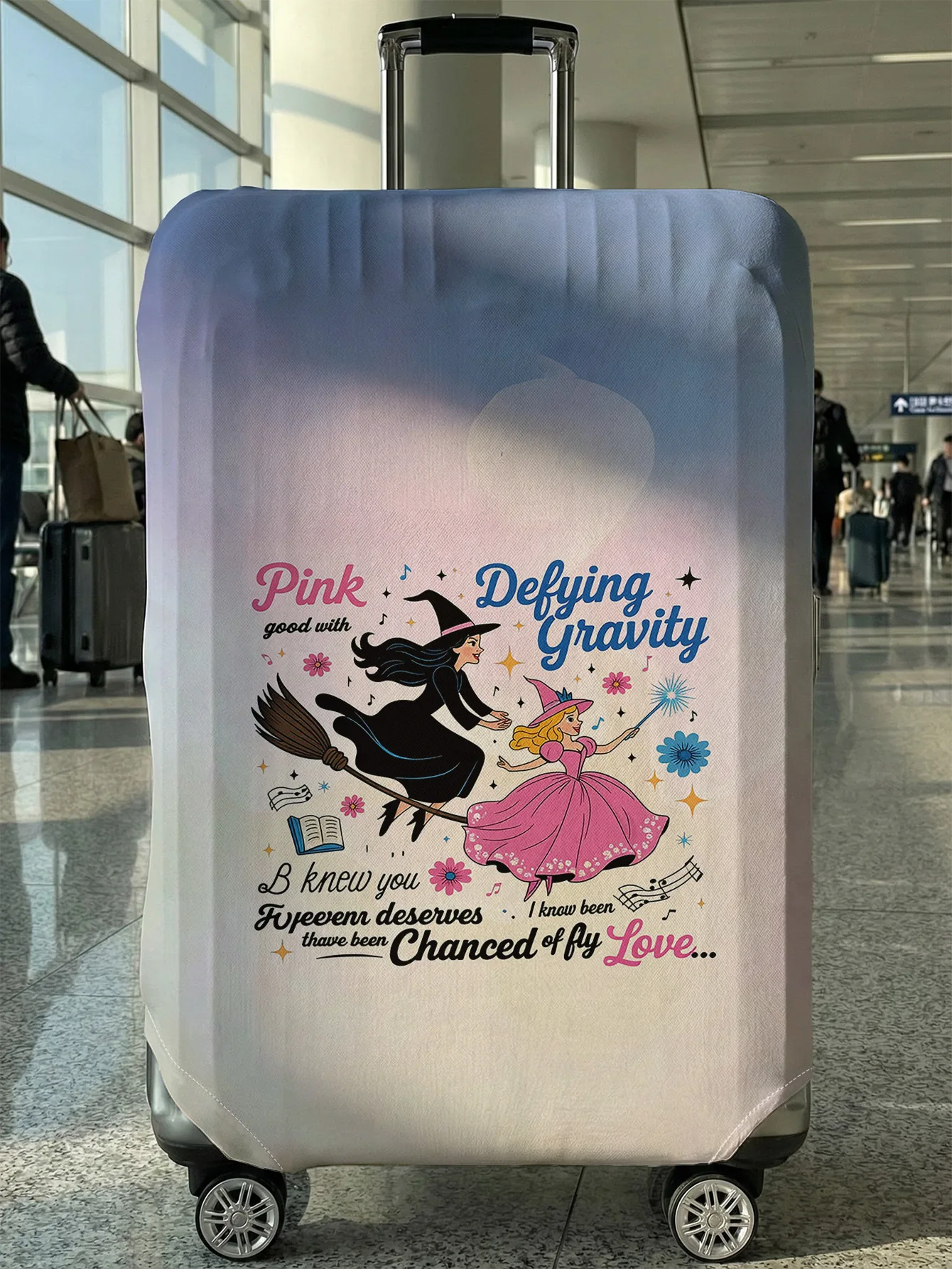 Witch Princess luggage protection case, suitable for 18-32 inch luggage cases, luggage handle gloves, travel accessories