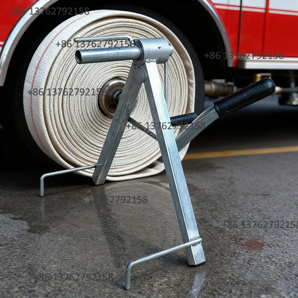 Portable Foldable Manual Hose Reel Winder Agricultural Water Pipe Winding Rack Garden Hose Storage Hardware