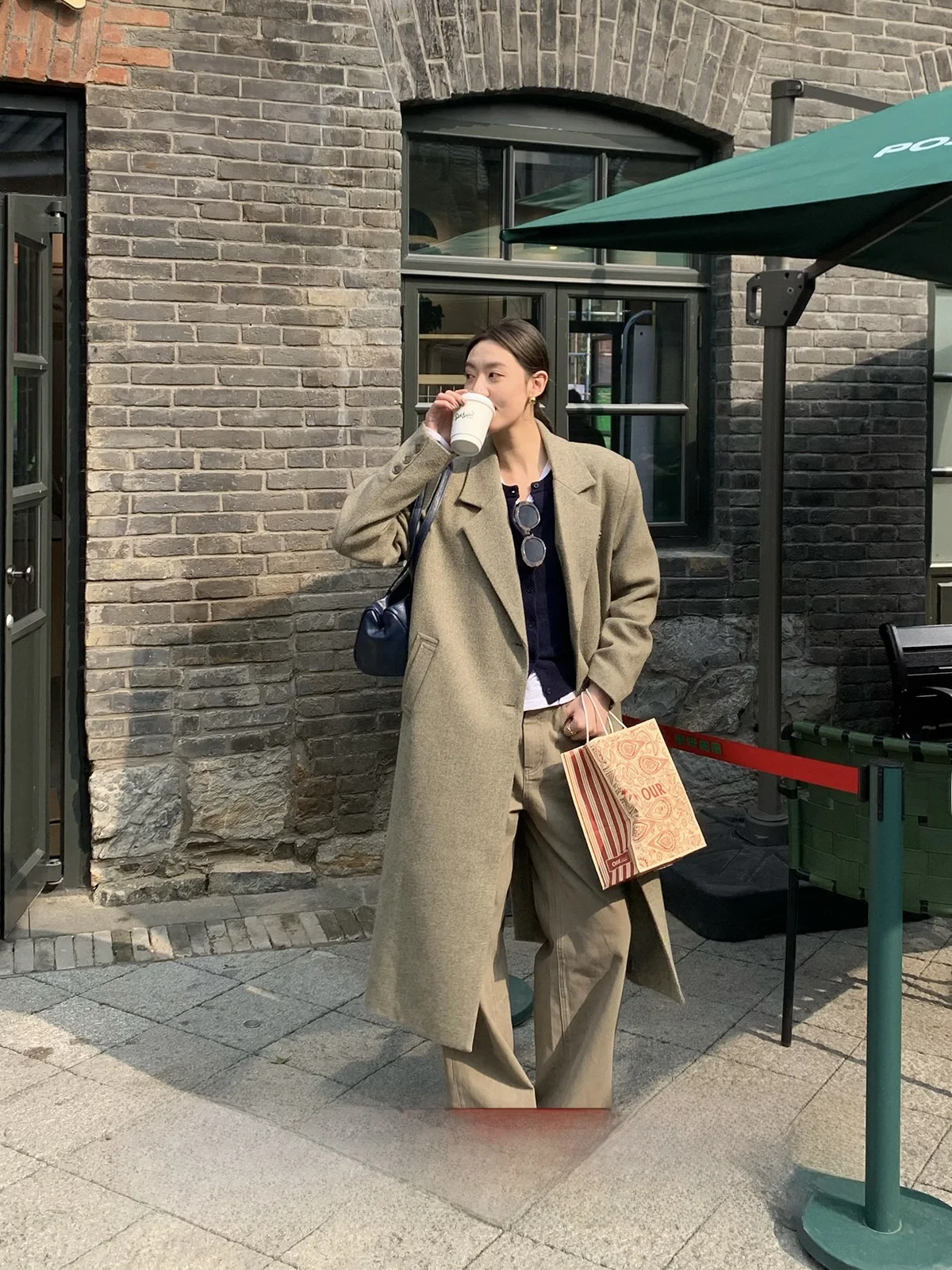 

Gakee Official Autumn Winter Luxury Woolen Coat Ele Old Money Sle Long Length Suit Casual Chic Women's Faion Outerwear