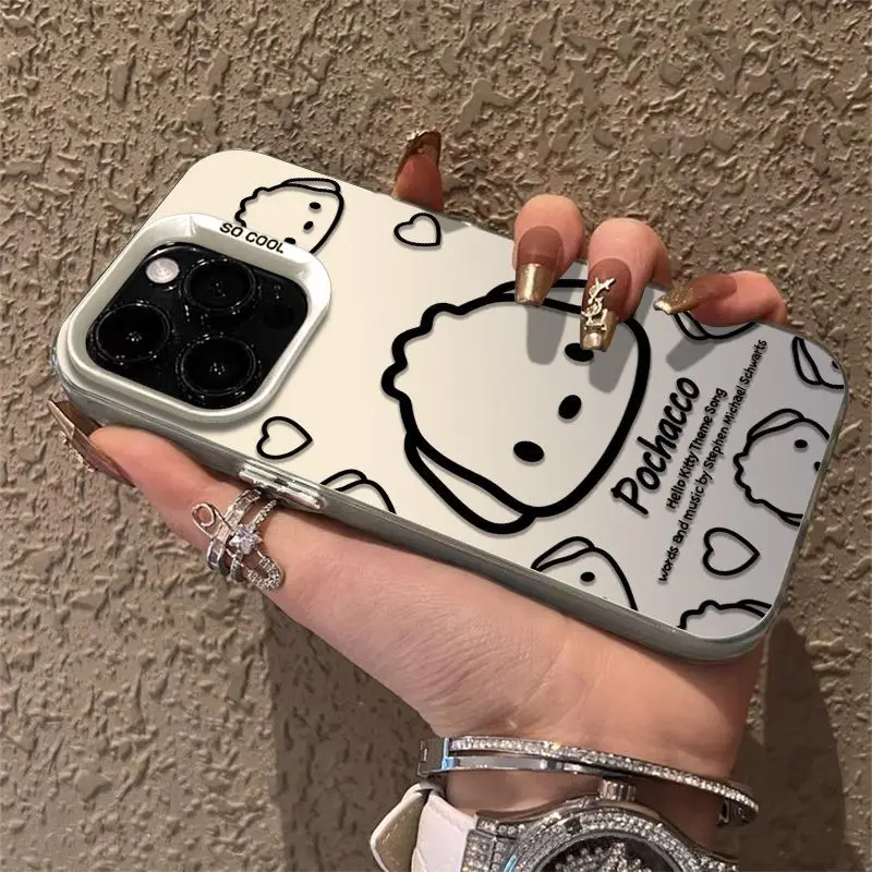 Cute Cinnamoroll Pochacco Phone Case For iPhone 16 15 14 13 12 11 Pro Max X XR XSMAX 8 7 Plus Candy Matte Shockproof Back Cover