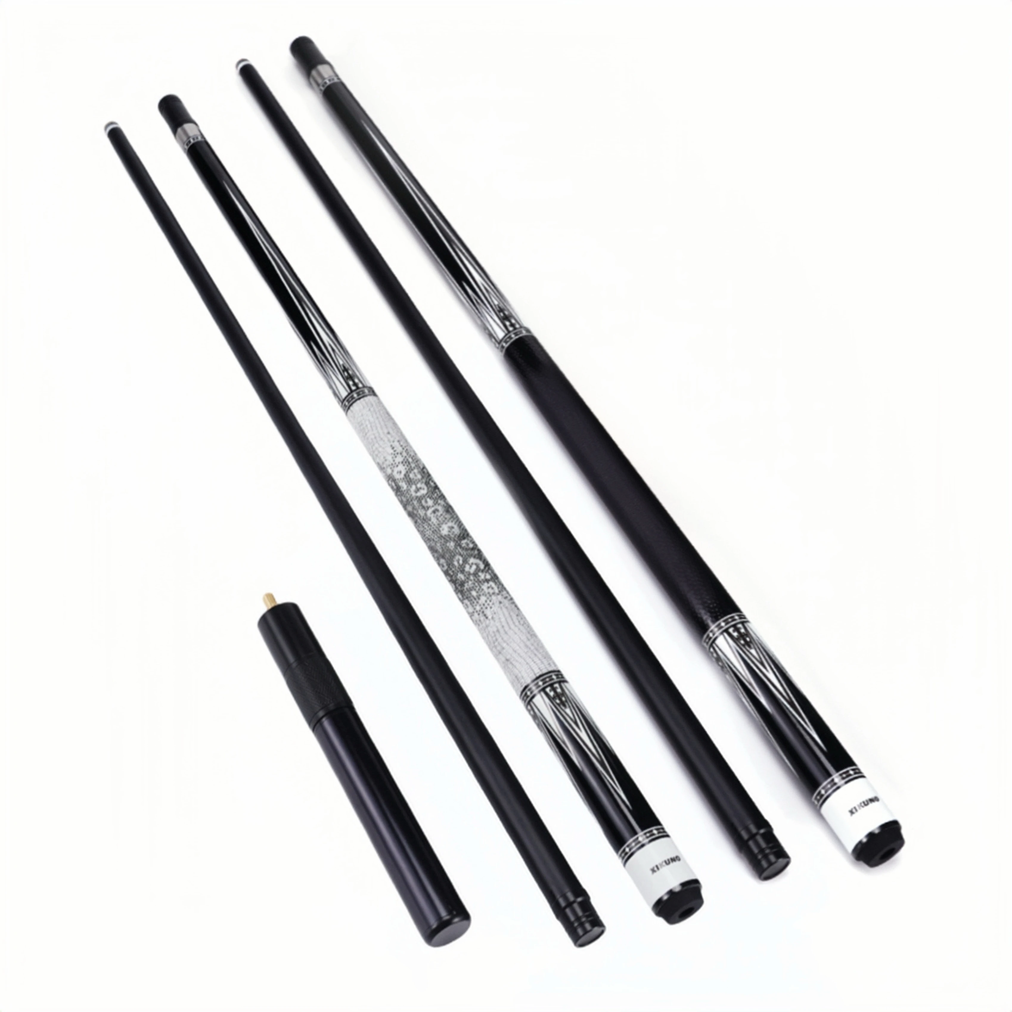 

Black Technology Pool Cue 1/2 Split Glass Fiber Stainless Steel Joint Cue Leather Butt Slow Teeth 10.5mm/12.5mm Pool Snookerprom