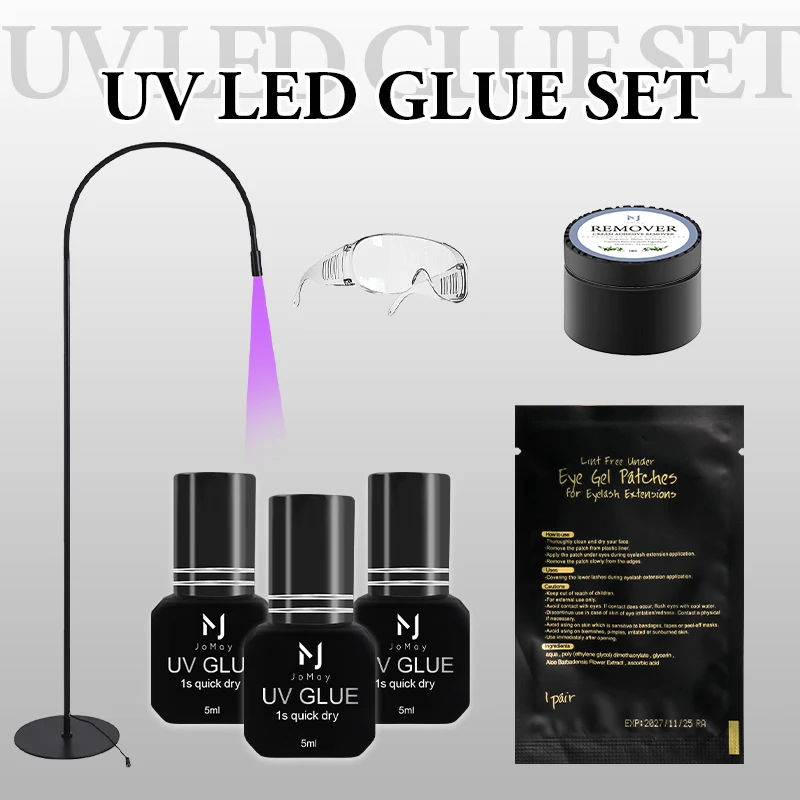 

1 SET False Eyelashes Glue UV Professional LED Glue Patches Obstructing ultraviolet light Lash Extension Remover