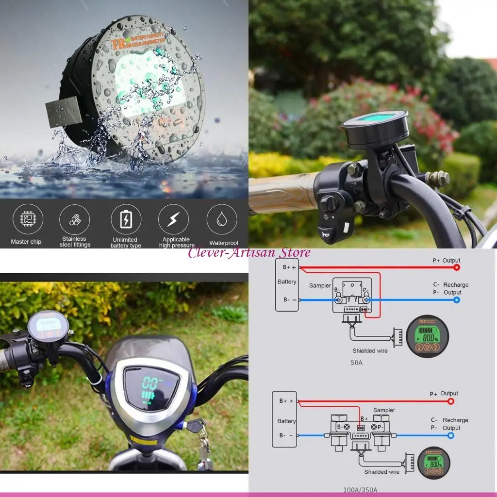 

E06B Тестер напряжения монитора батареи TR16 Вольтметр Амперметр Измеритель напряжения и тока ЖК-дисплей