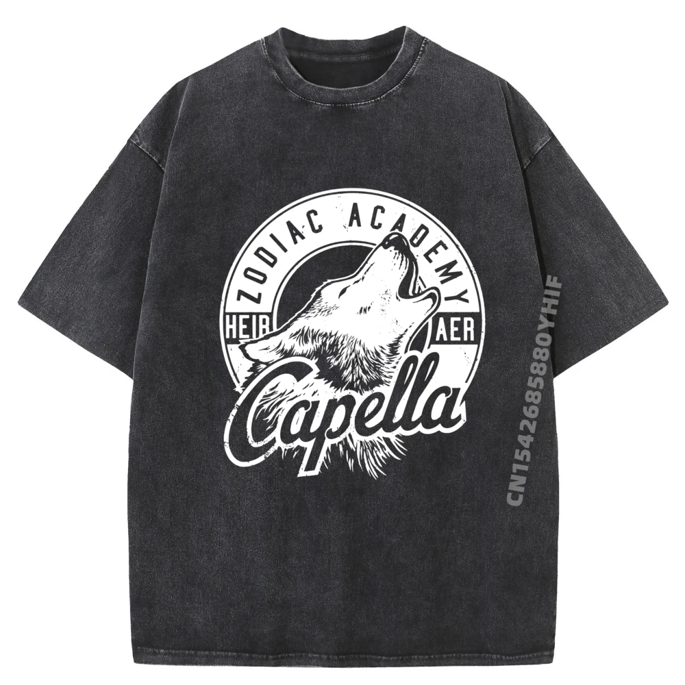 

Seth Capella Zodiac Academy Darius Acrux Oversized T Shirt Men Streetwear Washed Shirt Mens Printed Tops