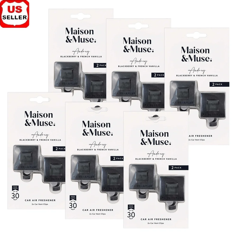 

12 упаковок автомобильных вентиляционных зажимов, освежители Blackberry, французский ванильный аромат, стильный дизайн, простая установка, длительный аромат, 30 дней