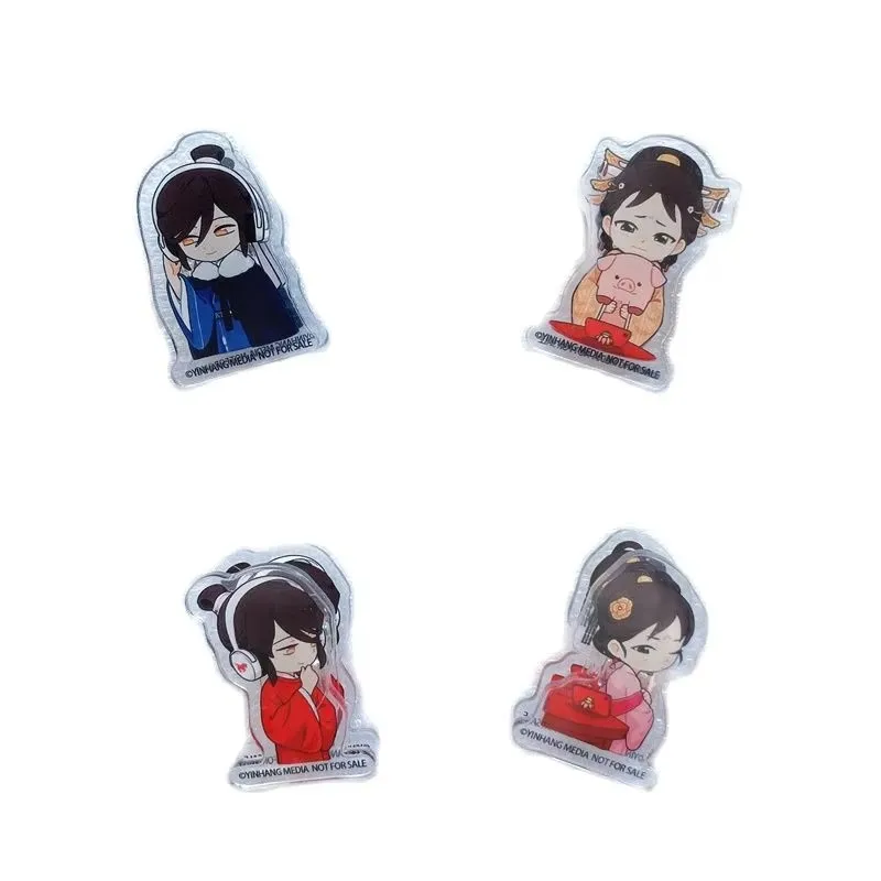 1Pc Manga Two Adamant Hearts Acrylic Clips Nangong Jingnv, Qi Yan Q Version Characters Bookmark Binder Clips Cosplay Gift