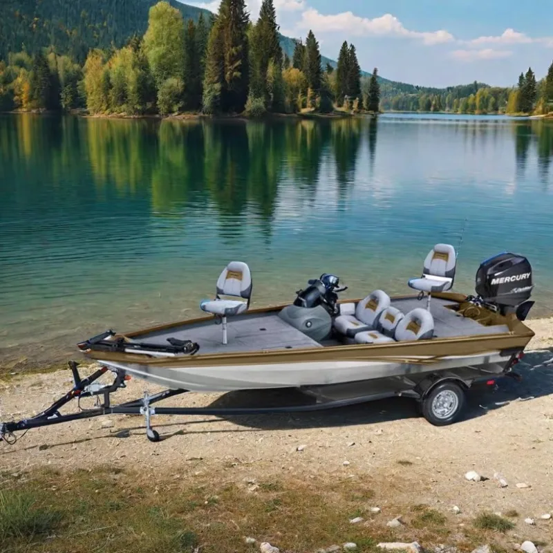 Customized New Electric Bass Boat With Consoles and Seats Aluminum Fishing Yacht for Entertainment Outboard Engine Gas Fuel Type