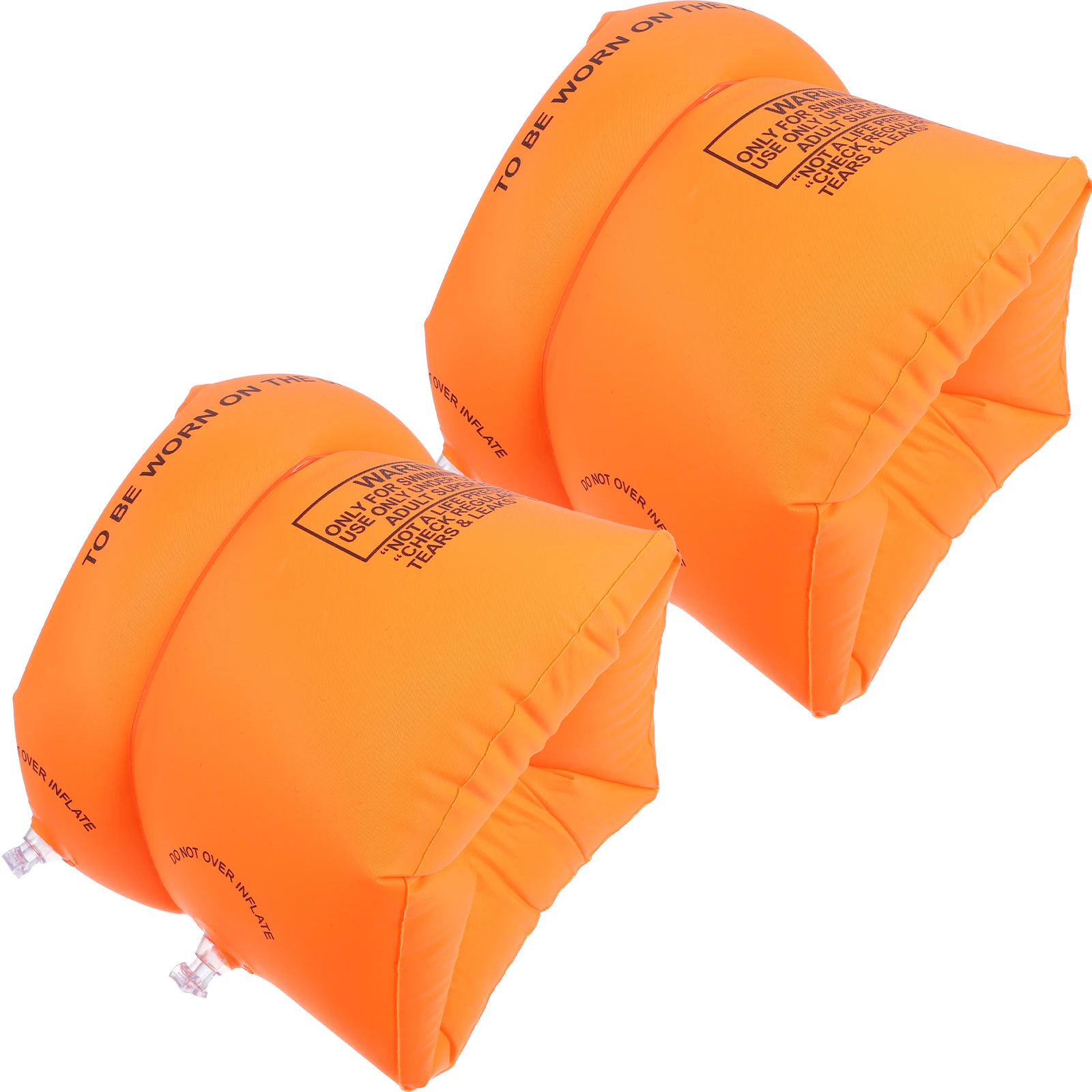 

Inflatable Swimming Ring Arm Bands for Adults Bright Orange Pool Floaties PVC Safe Durable Summer Beach Lake Party Beginner