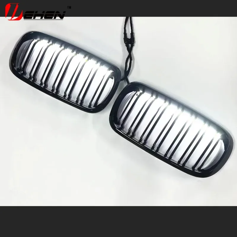 For BMW1 2 3 4 5 6 7 series E81 E87 E90 E92 E93 E39 E60 E53 E63 E70 E71 E89 With LED lights Car Front Bumper Kidney Grille