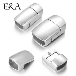 스테인레스 스틸 자석 걸쇠 구멍 8*5mm 12*6mm 가죽 코드 걸쇠 팔찌 자석 버클 DIY 쥬얼리 부품 용품 만들기