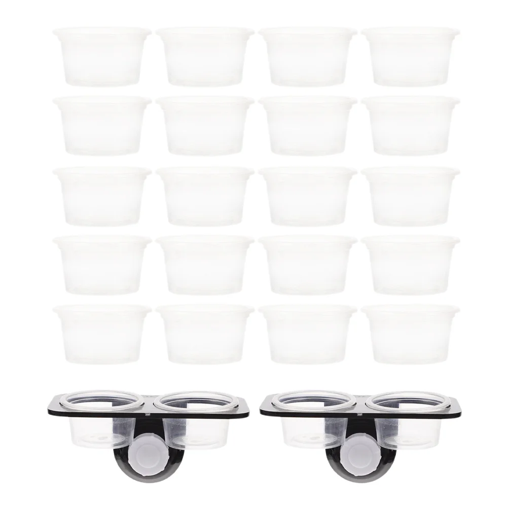 

1Set Reptile Feeding Ledge Suction Cup Plastic Feeder Bowl Dual Function Water Food Feeder Reptile Tank Supplies