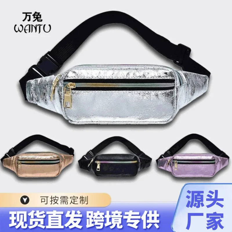 Modische Hüft tasche Frauen PVC verstellbare Hüft tasche holo graphisch geeignet für Reise party
