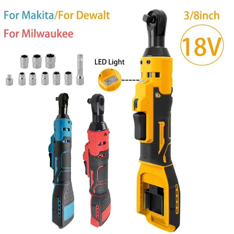 

Electric Ratchet AdapterFor Makita/Dewalt/Milwaukee 18V Battery 3/8inch Electric Rechargeable Screwdriver Removal Screw Nut