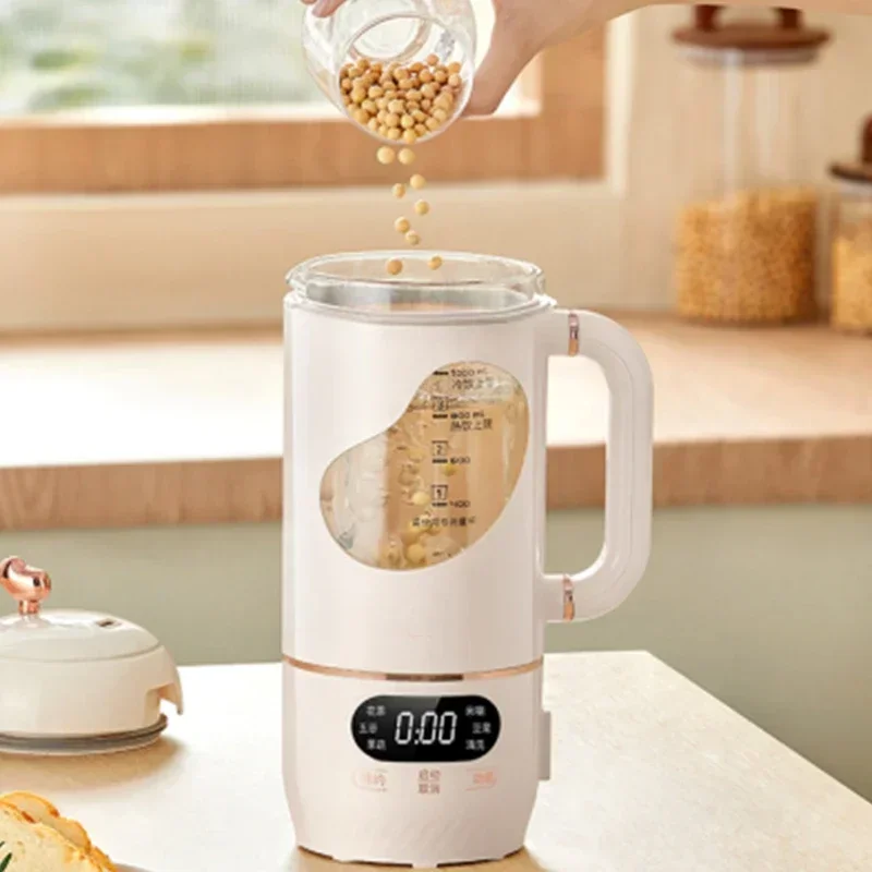 Household filterless heating automatic blender, small food processing machinery, multi-functional soy milk maker view 5