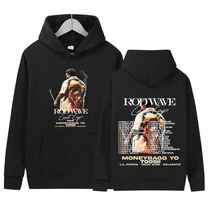 Rod Wave Last Lap Tour 2024 พิมพ์Hoodieผู้ชายRetroคุณภาพสูงแฟชั่นเสื้อกันหนาวY2k Unisex Hip Hopขนาดใหญ่Hoody Streetwear