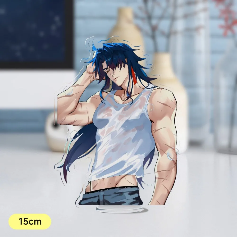 Game Honkai Star Rail Summer Wet Shirt Acrylic Stand Dan Heng Blade Jingyuan Aventurine Sunday Desk Decor Anime Ornament Keyring