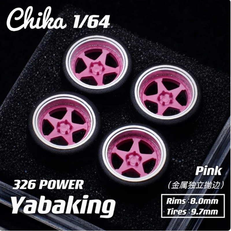 1/64 Modified Wheel Hub Static Model Car 326 Power Spoke 8.9mm 9.7mm 10.5mm Nabes Chika Work T7R Spot Goods Quick Delivery Metal