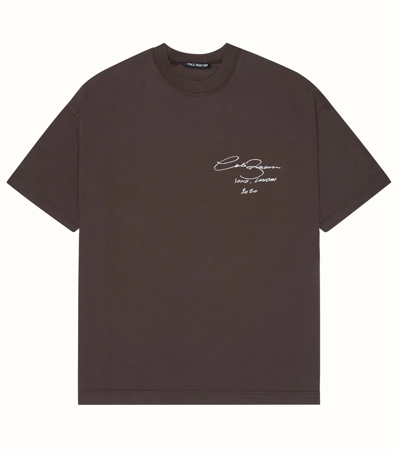 Cole Buxton minimalist cursive slogan logo printed short sleeved T-shirt for men and women casual loose short sleeved trend