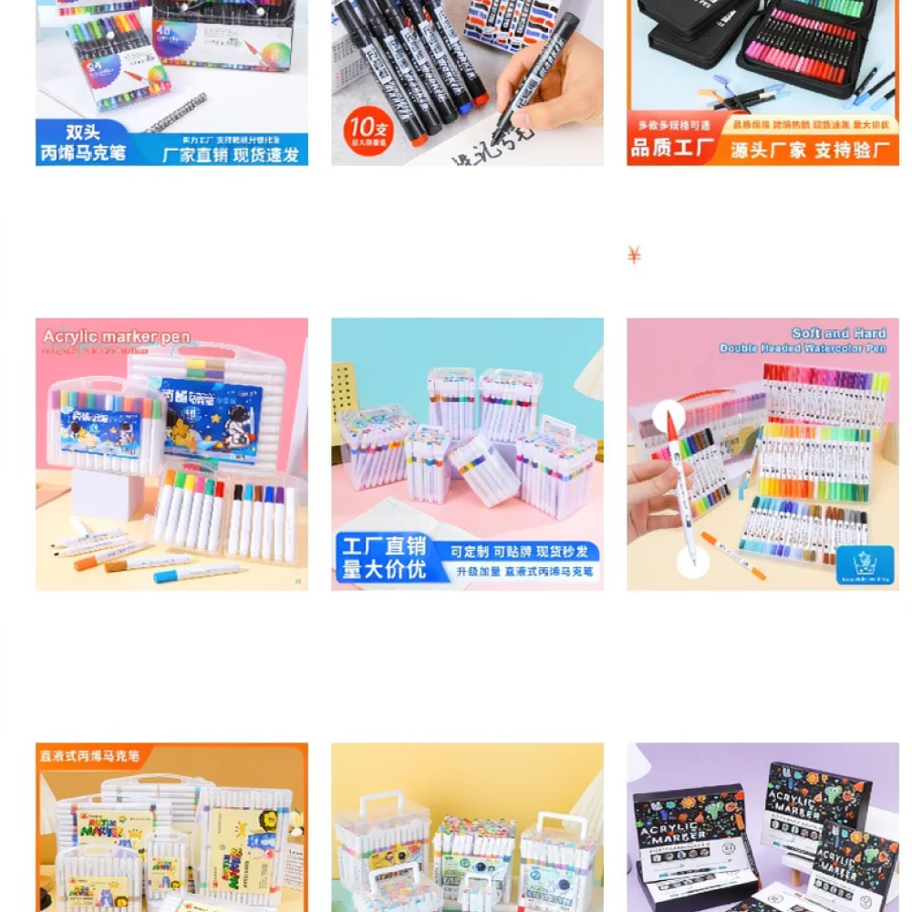 Direct Liquid Ink Acrylic Pens For Art Painting Soft Flexible Tip Markers For Drawing DIY Card Crafting Supplies