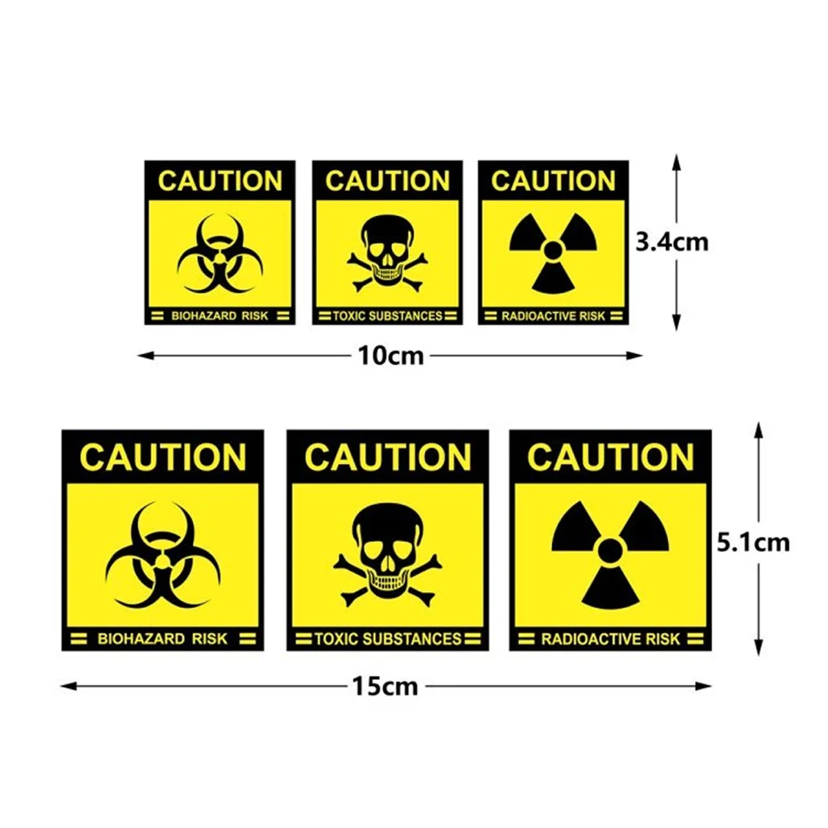 Risk Caution Warning Reflective Motorcycle Stickers Moto Scooter Body Fuel Tank Top Side Case Helmet Vinyl Decals Accessories