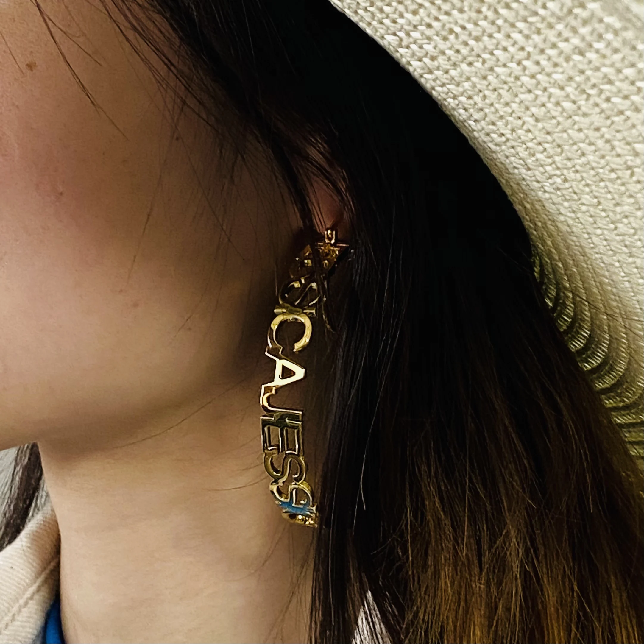 Custom Earrings With Name Personalized Earrings For Women Hoop Name Earrings Gold Stainless Steel Jewelry Custom Christmas Gift