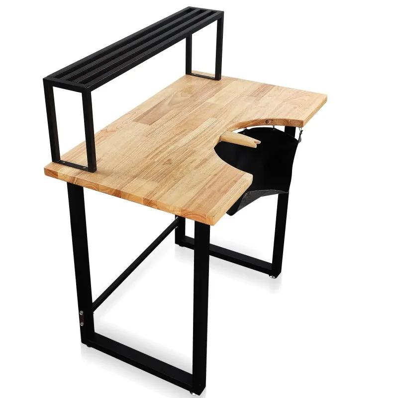 Professional Metalworking Jewelry Processing Table, Leather Pocket Tool Holder, Micro‑Inlay Grinding High‑Efficiency Workbench