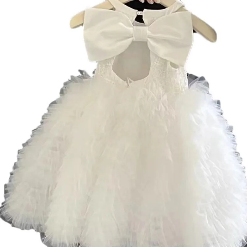 South Korea Girls\' Vest Puffy High-End Dress Birthday Butterfly Princess Dress