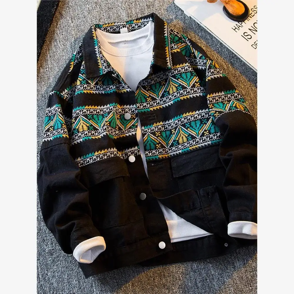 Men's Long Sve Denim Jaet Casual Versatile High-End Feeling Spring Autumn Wear for Middle-Aged And ly