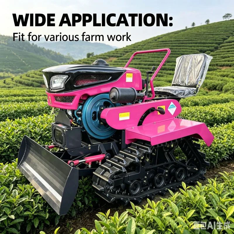 Diesel 25HP Crawler Rotary Tiller For Small Farm Ride On Agriculture Plowing Equipment Manufacturer Direct Supply Price