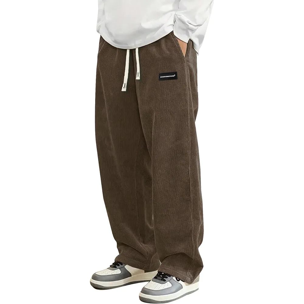 Amerikanische Freizeithose mit Seitenstreifen und Buchstaben-Stickerei, Weites Bein, Lässige Sommerhose für Herren, Locker Fallende Sporthose – Detail 7