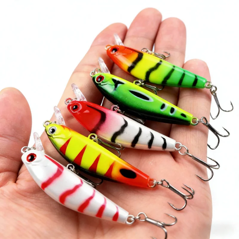 

Универсальная микро-приманка для любых водоемов, набор из 5 вибрирующих минноу разных цветов, 6,5 г, 5 см, жесткая приманка для дальнего заброса, подходит для рыбалки на отдаленных расстояниях.